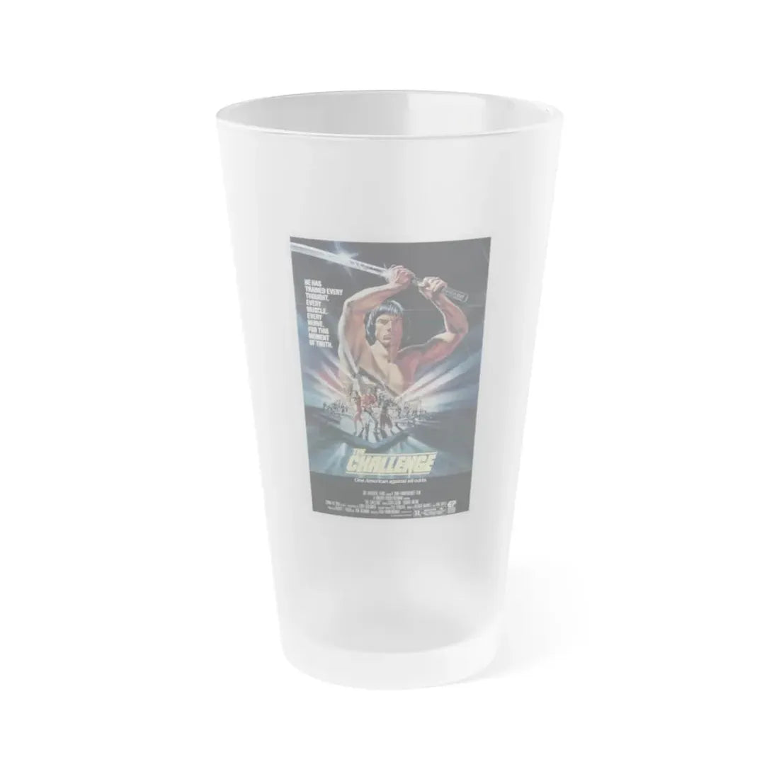 THE CHALLENGE 1982 Movie Poster - Frosted Pint Glass 16oz 16oz Frosted - Go Mug Yourself