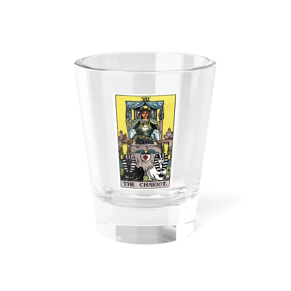 The Chariot (Tarot Card) Shot Glass 1.5oz 1.5oz - Go Mug Yourself