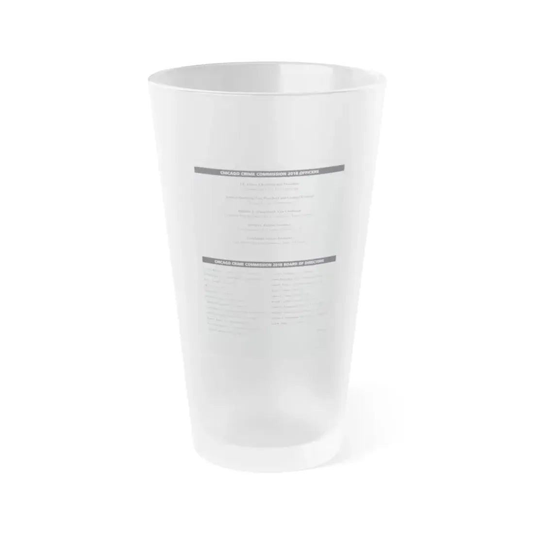 The Chicago Gang Book - Inside Front Cover - Frosted Pint Glass 16oz 16oz Frosted - Go Mug Yourself