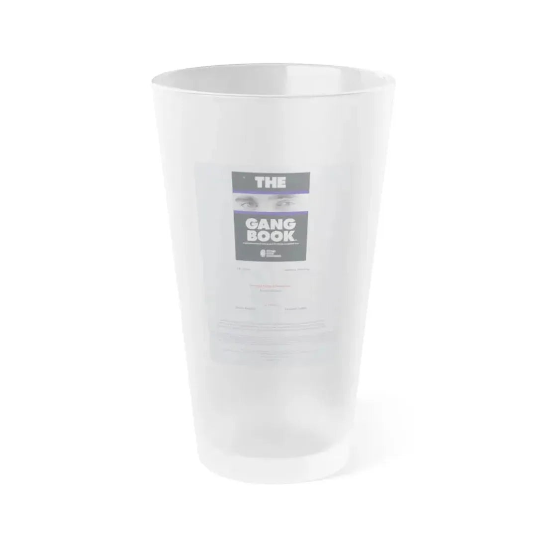 The Chicago Gang Book Page 1 - Frosted Pint Glass 16oz 16oz Frosted - Go Mug Yourself