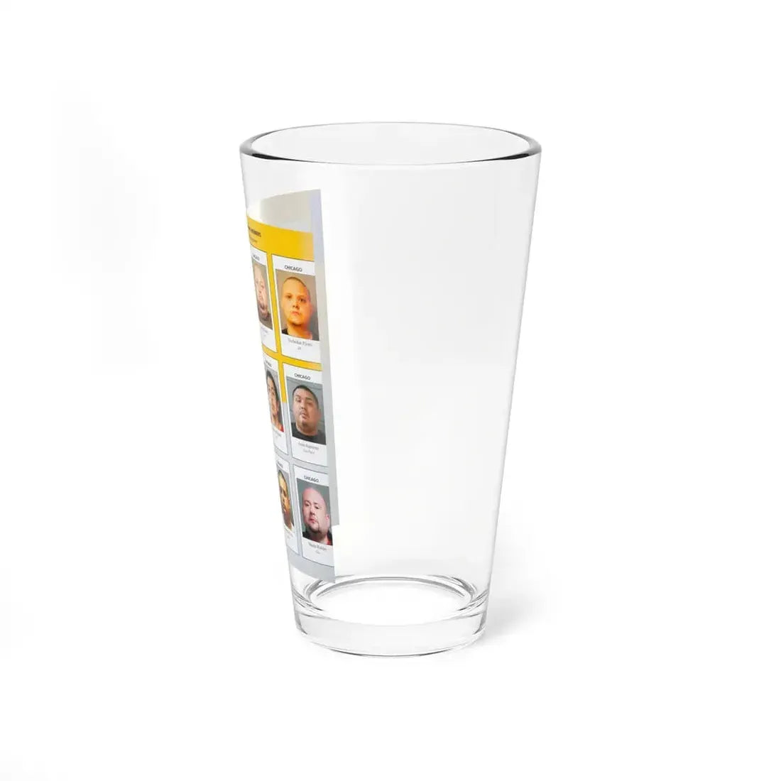 The Chicago Gang Book Page 104 - Latin Kings Members (Poppie, Hitman, Tank, BK, Panther, Feo, KG, Two Third, Trouble, Bazooka Joe, Spook, Oso) - Pint Glass 16oz - Go Mug Yourself