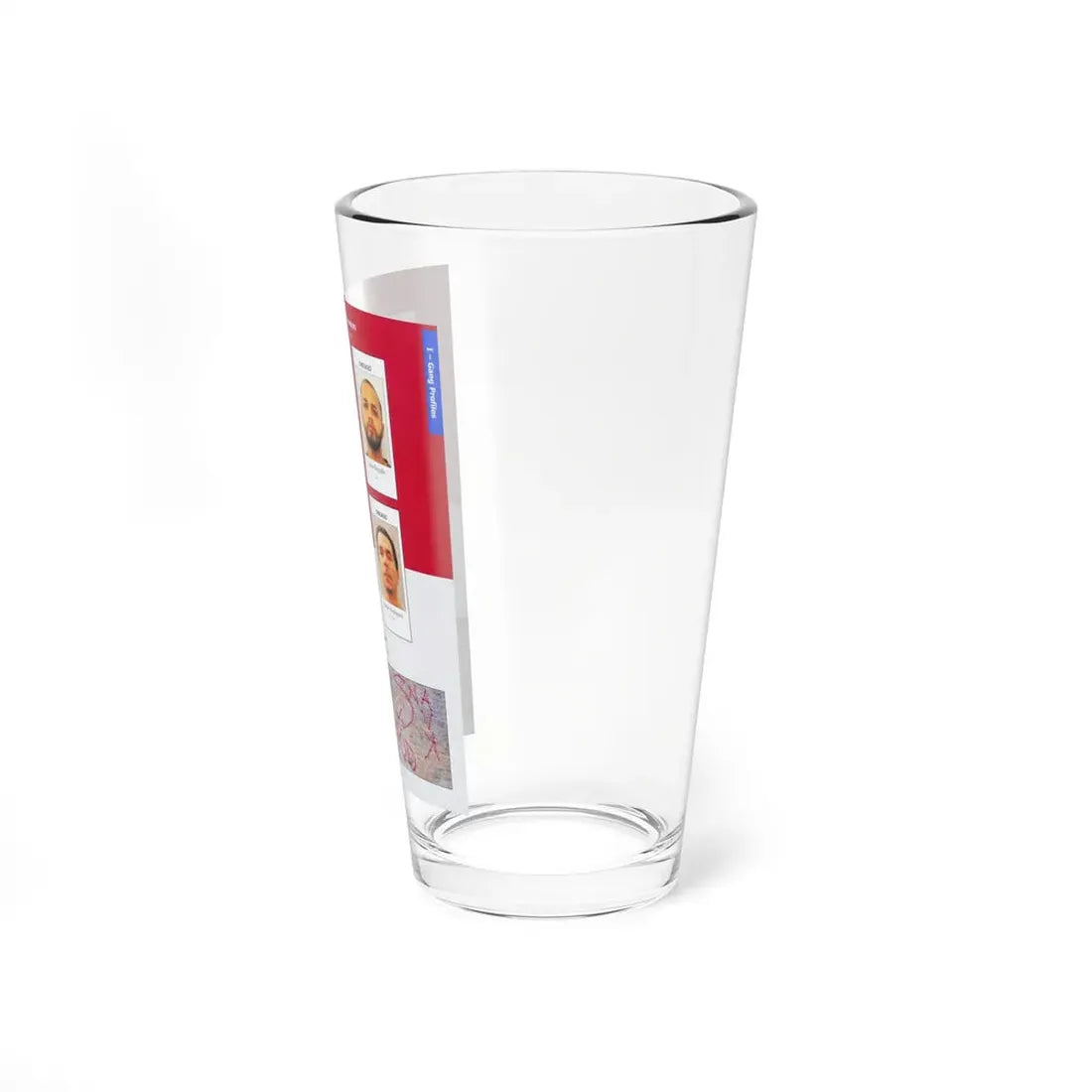 The Chicago Gang Book Page 111 - Latin Stylers Members (Quake, Macho, Taco, Sonio, Pee Wee) - Pint Glass 16oz - Go Mug Yourself