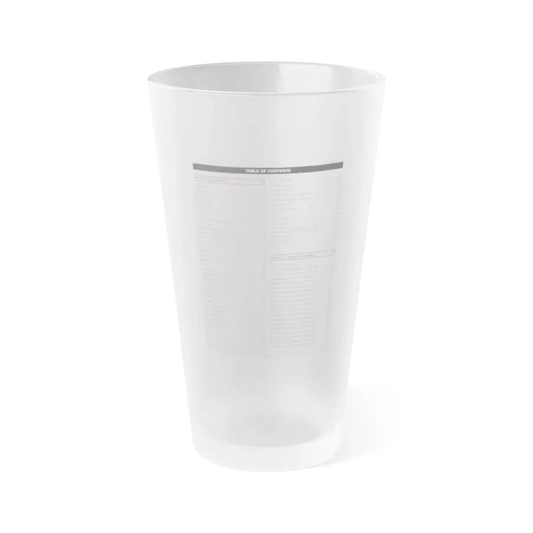 The Chicago Gang Book Page 12 - Frosted Pint Glass 16oz 16oz Frosted - Go Mug Yourself