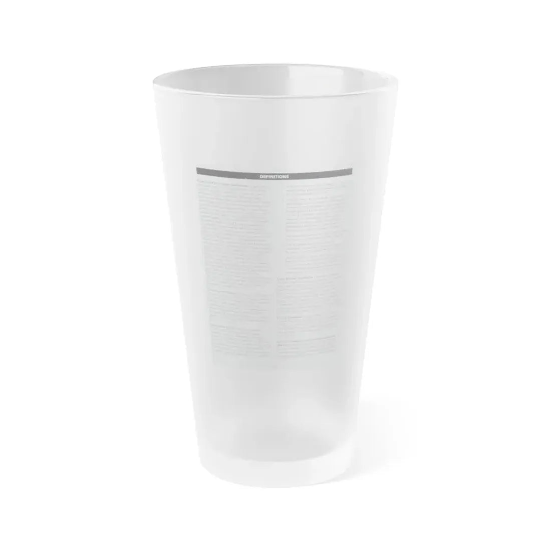 The Chicago Gang Book Page 17 - Frosted Pint Glass 16oz 16oz Frosted - Go Mug Yourself