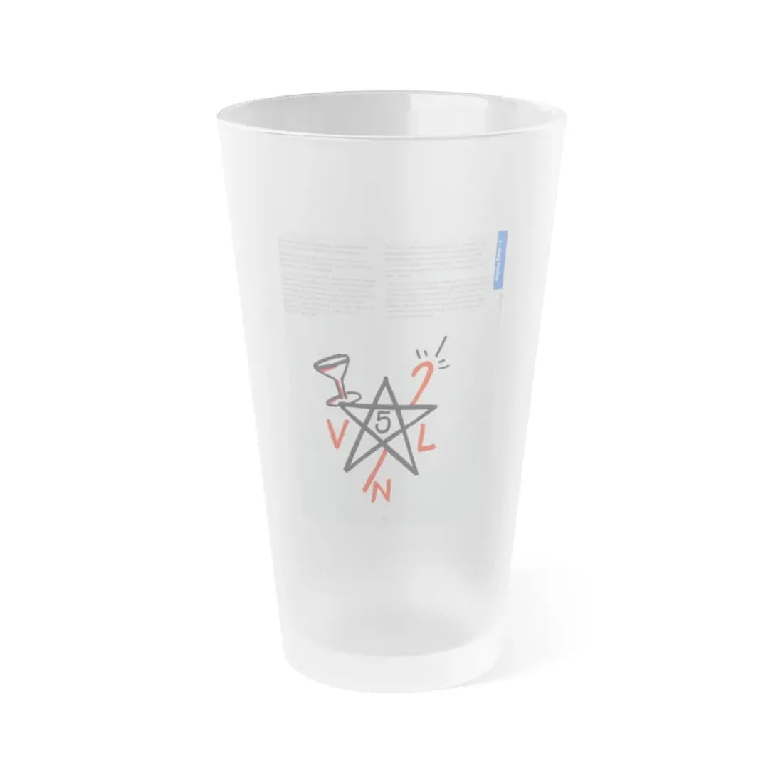 The Chicago Gang Book Page 171 - Vice Lords Identifiers - Frosted Pint Glass 16oz 16oz Frosted - Go Mug Yourself