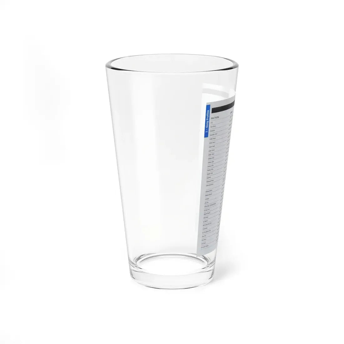 The Chicago Gang Book Page 250 - Sets - Pint Glass 16oz - Go Mug Yourself