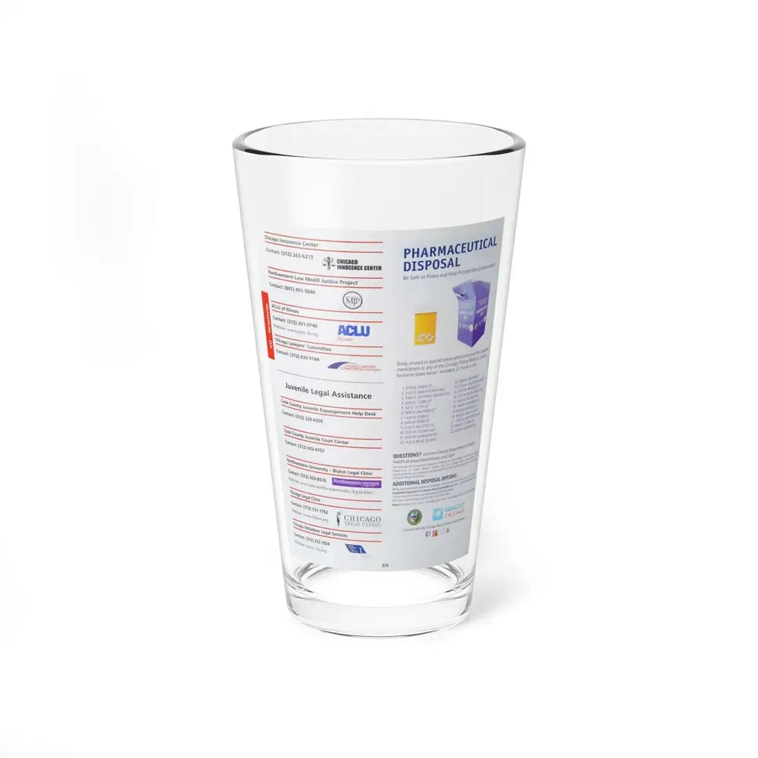 The Chicago Gang Book Page 374 - Pint Glass 16oz 16oz - Go Mug Yourself