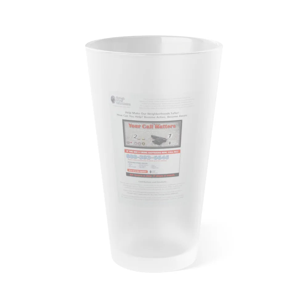 The Chicago Gang Book Page 385 - Frosted Pint Glass 16oz-16oz-Frosted-Go Mug Yourself