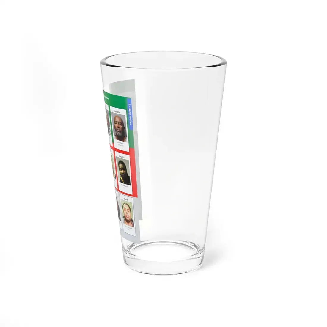 The Chicago Gang Book Page 41 - Black P Stone Nation Members (Mal, Boonie Mo, Lil Larry, Captain Jack, Jig) - Pint Glass 16oz - Go Mug Yourself