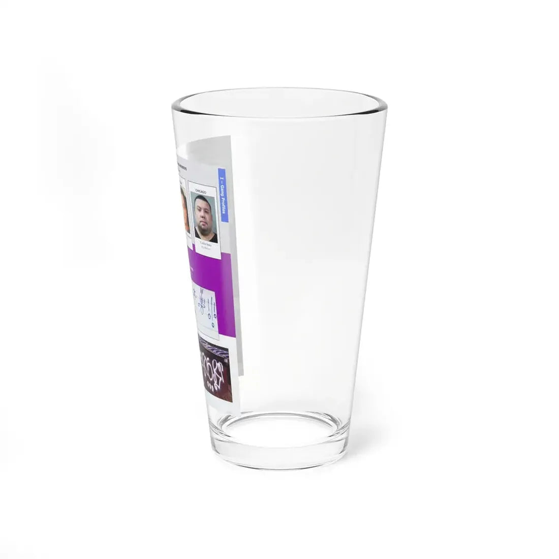 The Chicago Gang Book Page 81 - Krazy Get Down Boys Members (Big Mo, Diego, Shadow, Big Mobster) - Pint Glass 16oz - Go Mug Yourself