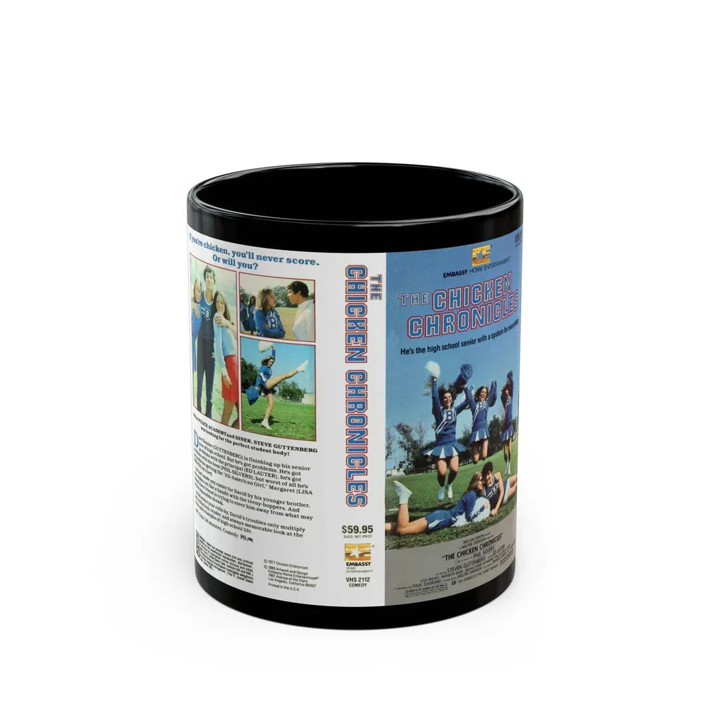 THE CHICKEN CHRONICLES (VHS COVER) - Black Coffee Mug-11oz-Go Mug Yourself