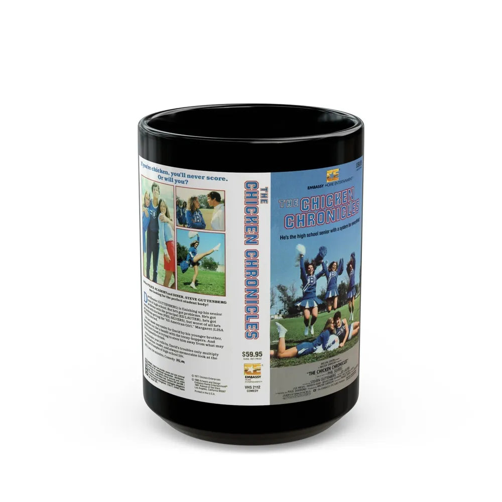 THE CHICKEN CHRONICLES (VHS COVER) - Black Coffee Mug-15oz-Go Mug Yourself