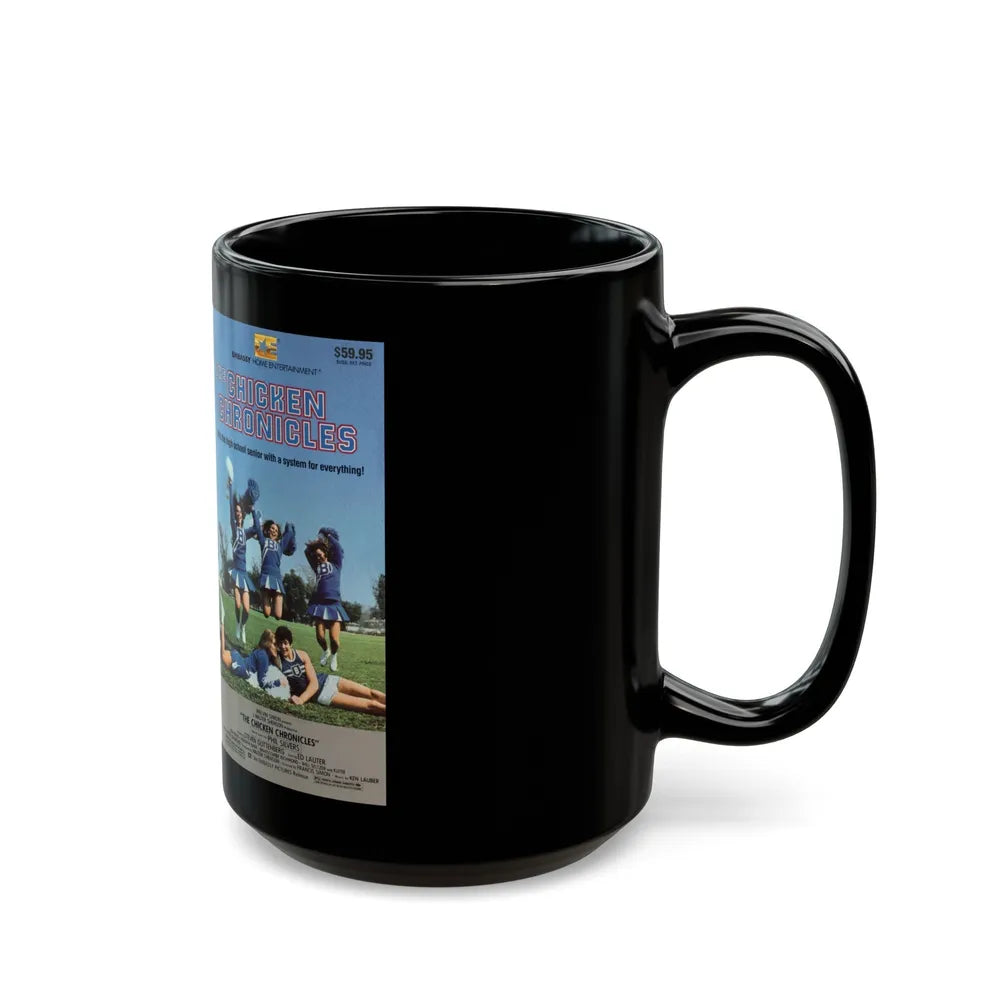THE CHICKEN CHRONICLES (VHS COVER) - Black Coffee Mug-Go Mug Yourself