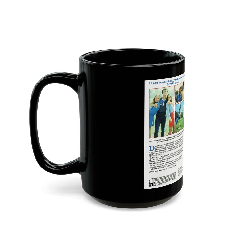 THE CHICKEN CHRONICLES (VHS COVER) - Black Coffee Mug-Go Mug Yourself