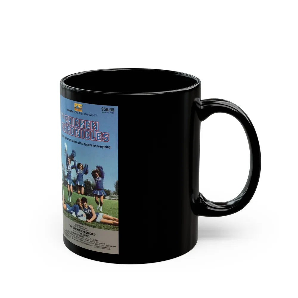 THE CHICKEN CHRONICLES (VHS COVER) - Black Coffee Mug-Go Mug Yourself