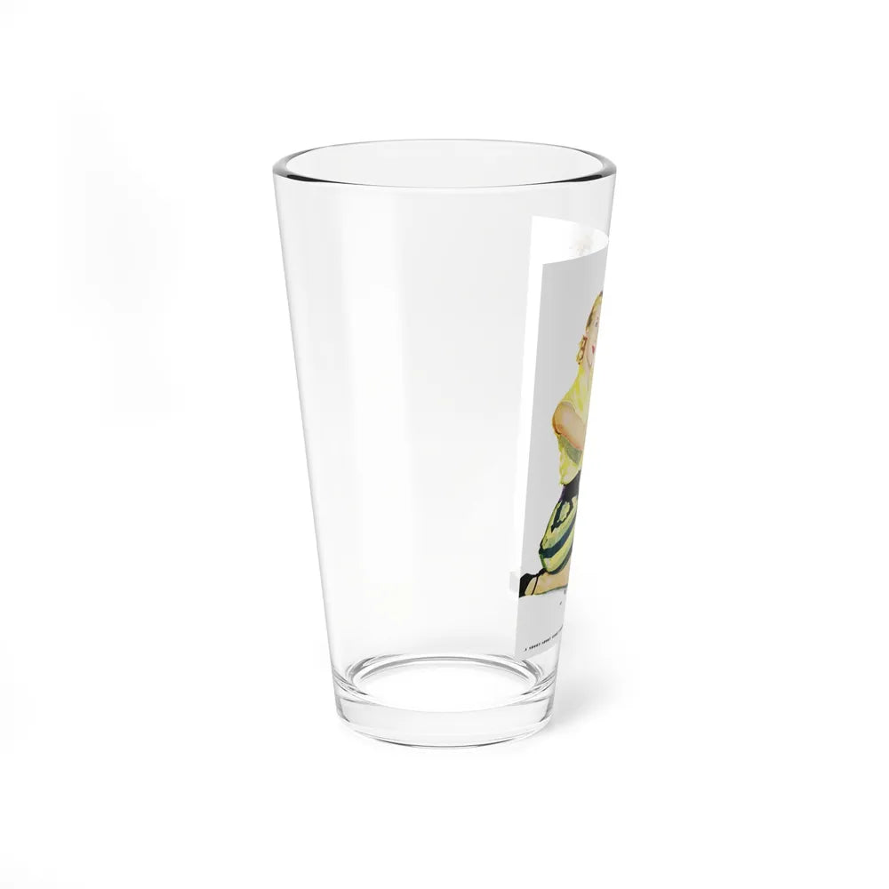 The China Pig, Clearly, Redbook, September 1952 (Magazine Illustration) Pint Glass 16oz - Go Mug Yourself