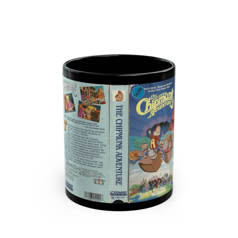 THE CHIPMUNK ADVENTURE (VHS COVER) - Black Coffee Mug-11oz-Go Mug Yourself