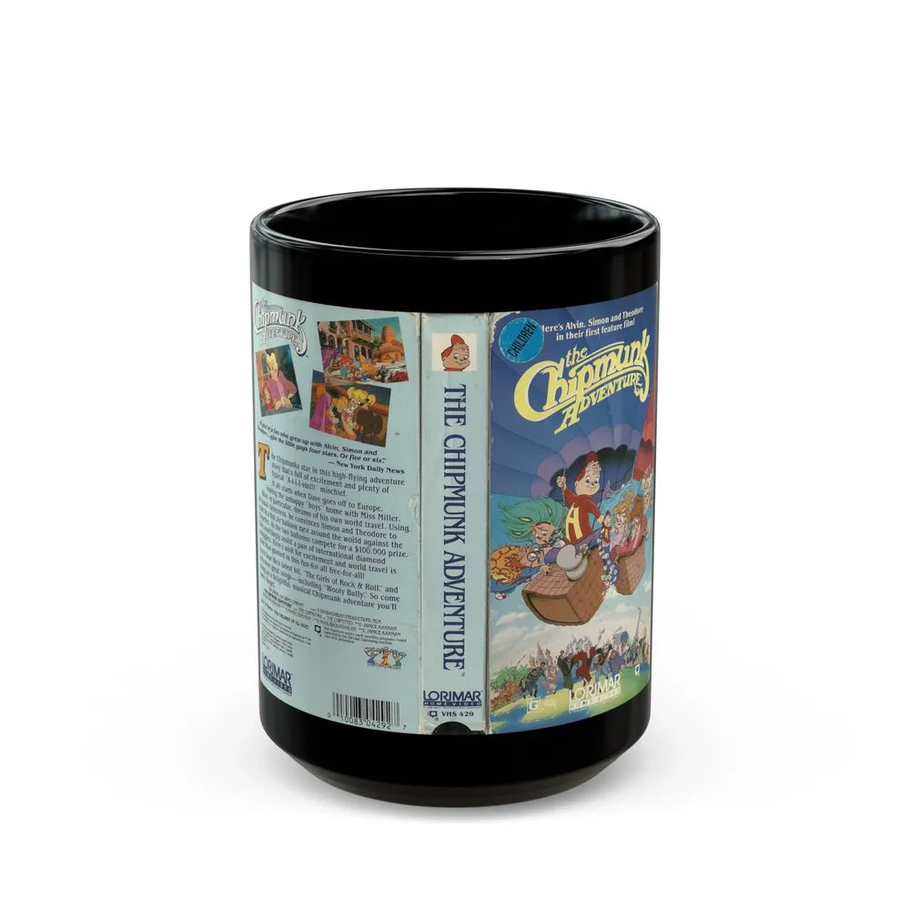 THE CHIPMUNK ADVENTURE (VHS COVER) - Black Coffee Mug-15oz-Go Mug Yourself
