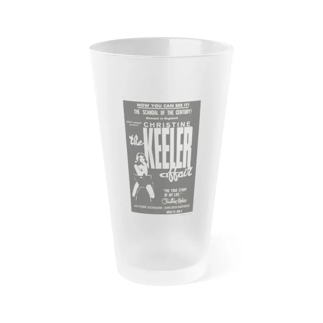 THE CHRISTINE KEELER AFFAIR 1963 Movie Poster - Frosted Pint Glass 16oz 16oz Frosted - Go Mug Yourself