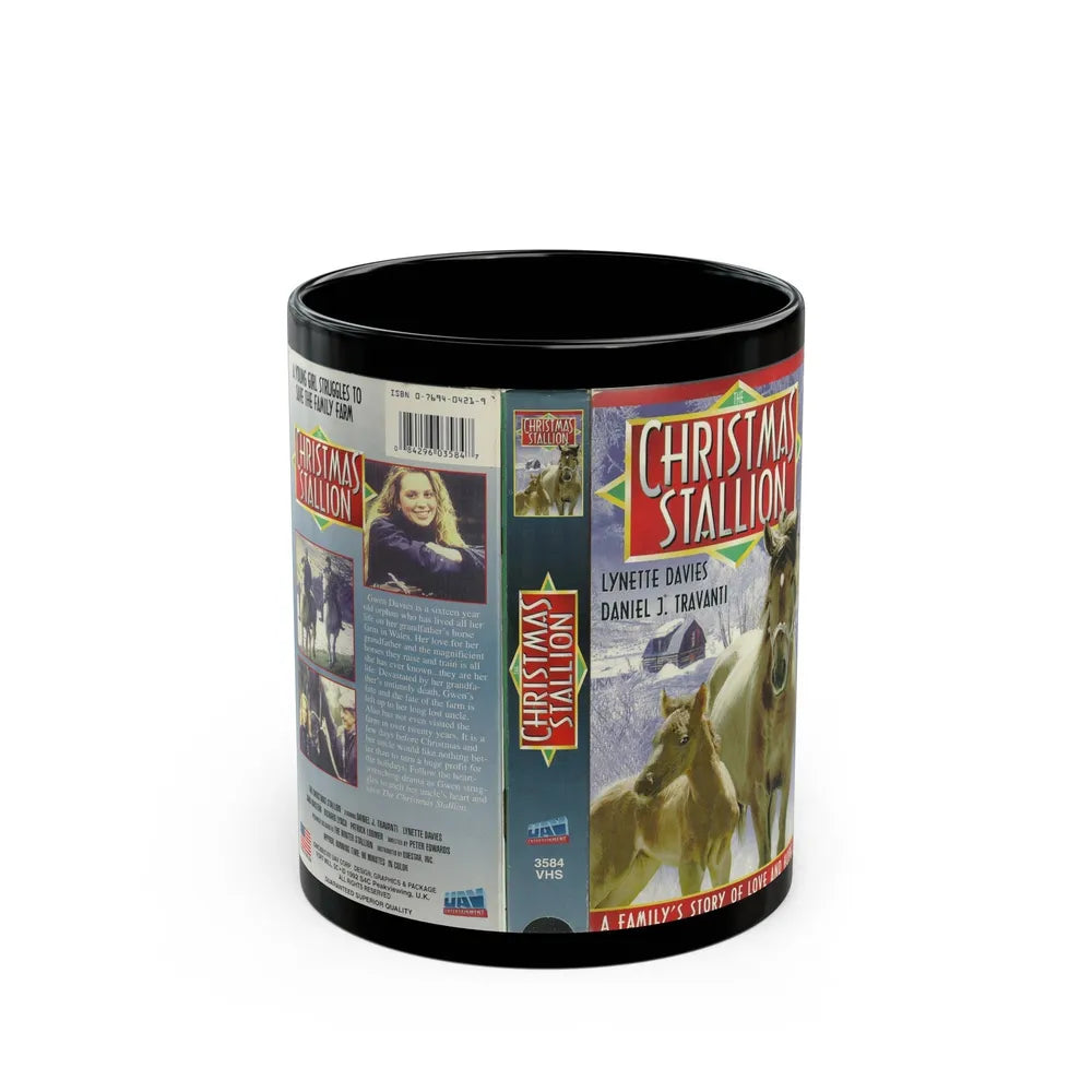 THE CHRISTMAS STALLION (VHS COVER) - Black Coffee Mug-11oz-Go Mug Yourself