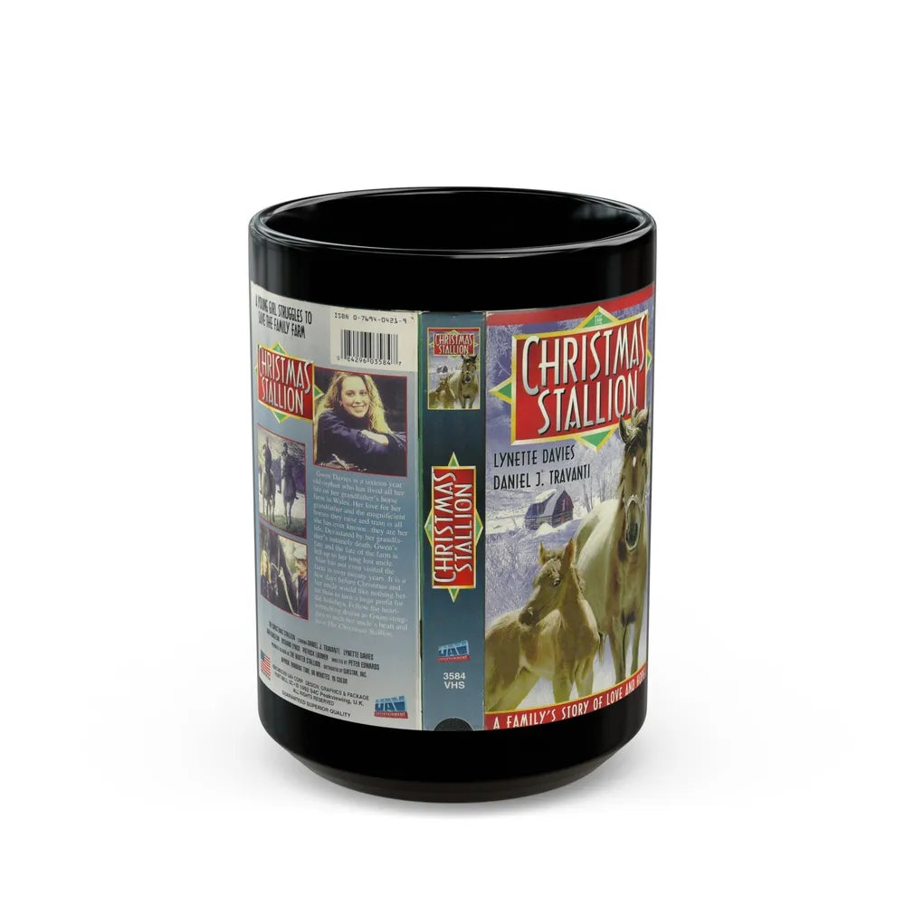 THE CHRISTMAS STALLION (VHS COVER) - Black Coffee Mug-15oz-Go Mug Yourself