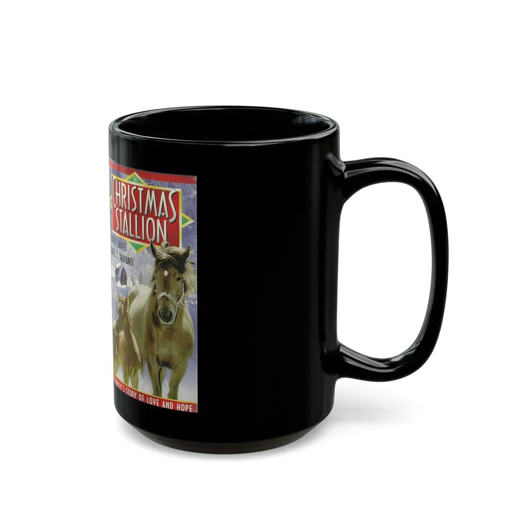 THE CHRISTMAS STALLION (VHS COVER) - Black Coffee Mug-Go Mug Yourself