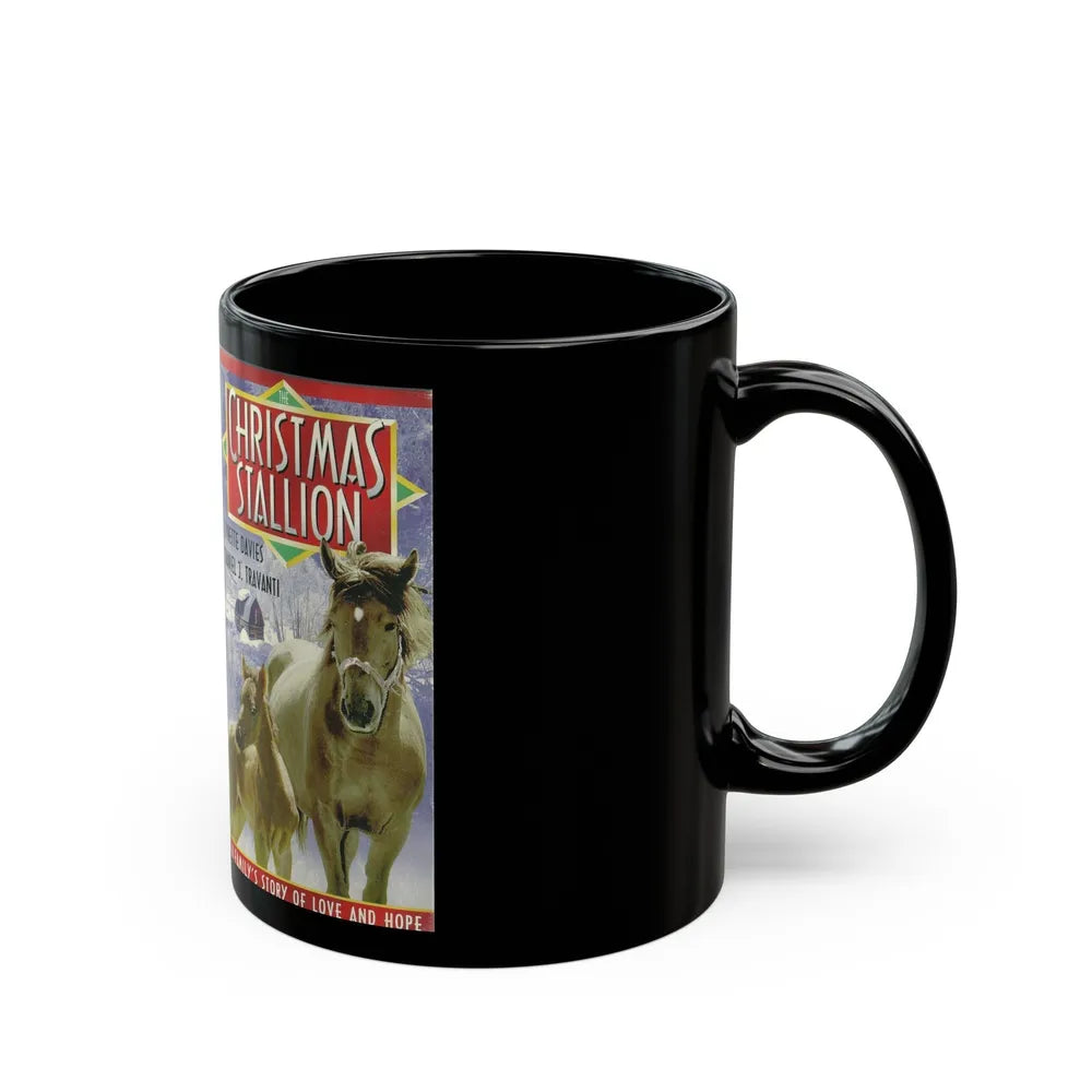THE CHRISTMAS STALLION (VHS COVER) - Black Coffee Mug-Go Mug Yourself