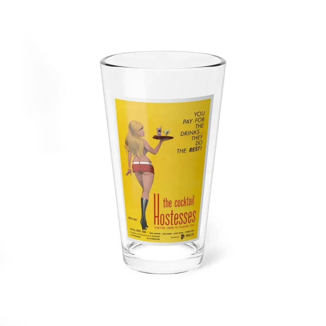 THE COCKTAIL HOSTESSES 1973 Movie Poster - Pint Glass 16oz 16oz - Go Mug Yourself