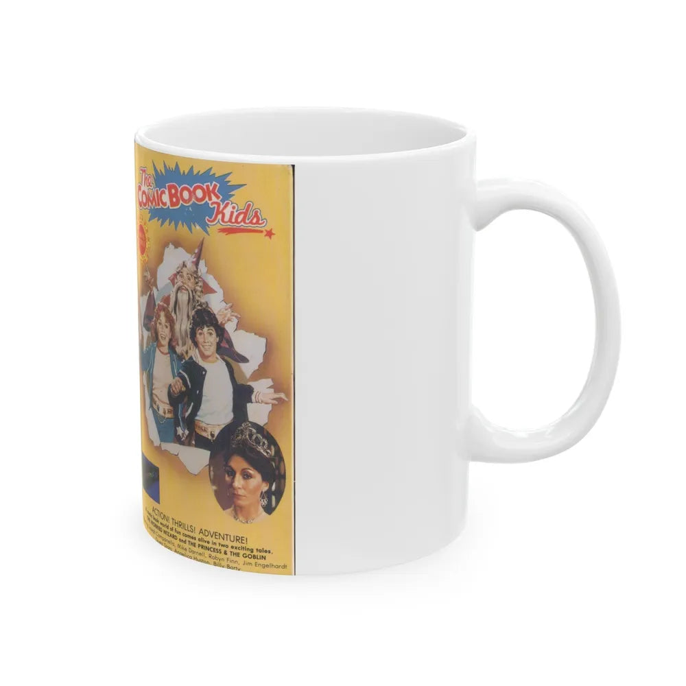 THE COMIC BOOK KIDS (VHS COVER) - White Coffee Mug-Go Mug Yourself