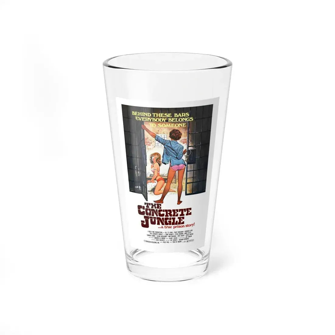 THE CONCRETE JUNGLE 1982 Movie Poster - Pint Glass 16oz 16oz - Go Mug Yourself