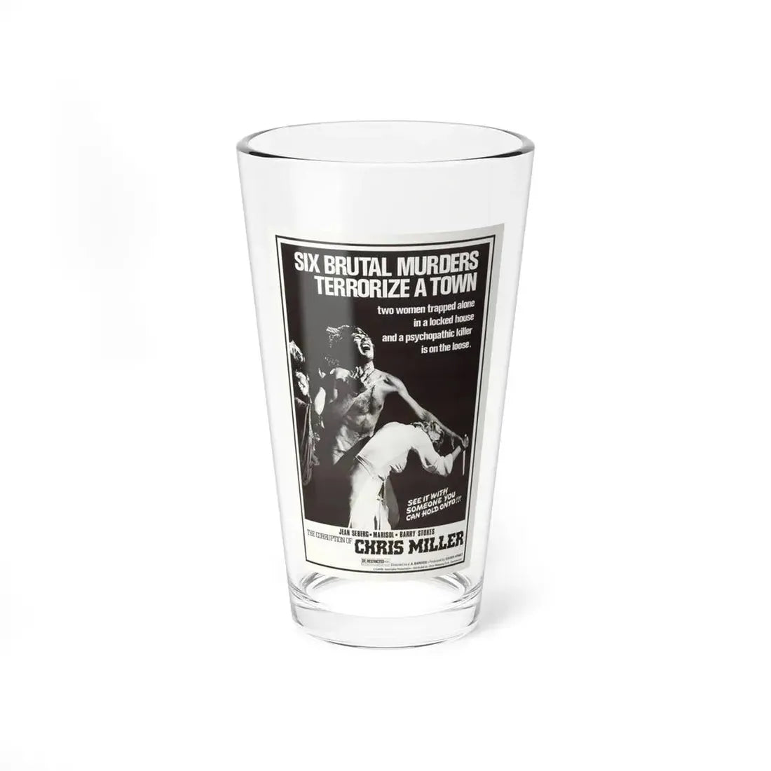 THE CORRUPTION OF CHRIS MILLER 1973 Movie Poster - Pint Glass 16oz 16oz - Go Mug Yourself