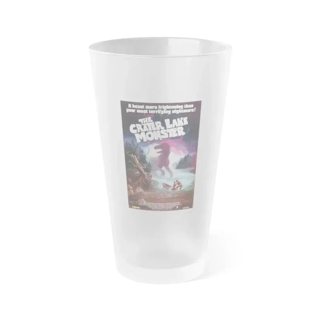 THE CRATER LAKE MONSTER 1977 Movie Poster - Frosted Pint Glass 16oz 16oz Frosted - Go Mug Yourself