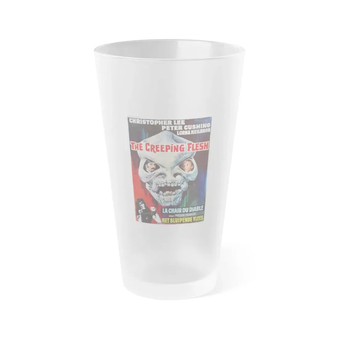 THE CREEPING FLESH (BELGIAN) 1973 Movie Poster - Frosted Pint Glass 16oz 16oz Frosted - Go Mug Yourself