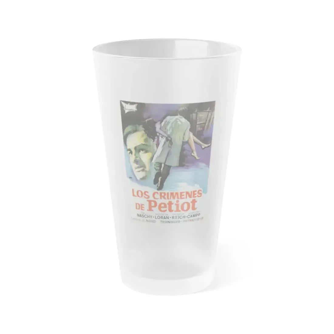 THE CRIMES OF PETIOT 1973 Movie Poster - Frosted Pint Glass 16oz 16oz Frosted - Go Mug Yourself