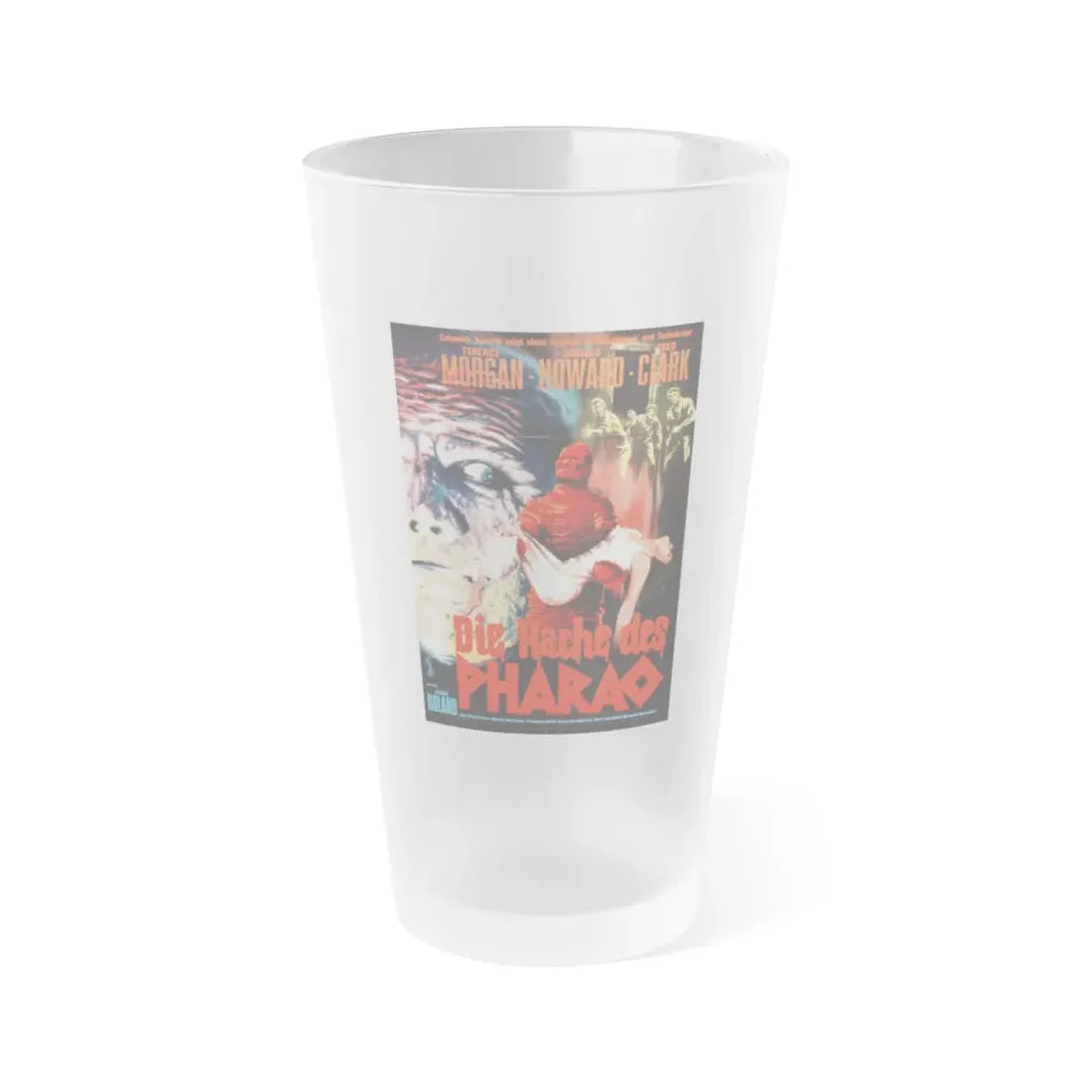 THE CURSE OF THE MUMMY'S TOMB (GERMAN) 1964 Movie Poster - Frosted Pint Glass 16oz 16oz Frosted - Go Mug Yourself