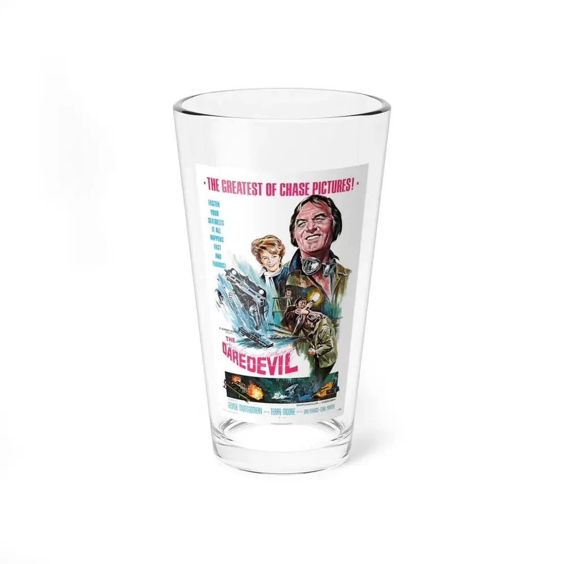 THE DAREDEVIL 1972 Movie Poster - Pint Glass 16oz 16oz - Go Mug Yourself