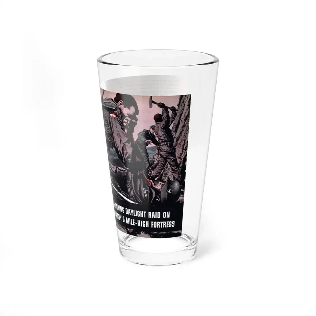 The Daring Daylight Raid On Germany's Mile-High Fortress, Male, December 1960 (Magazine Illustration) Pint Glass 16oz - Go Mug Yourself