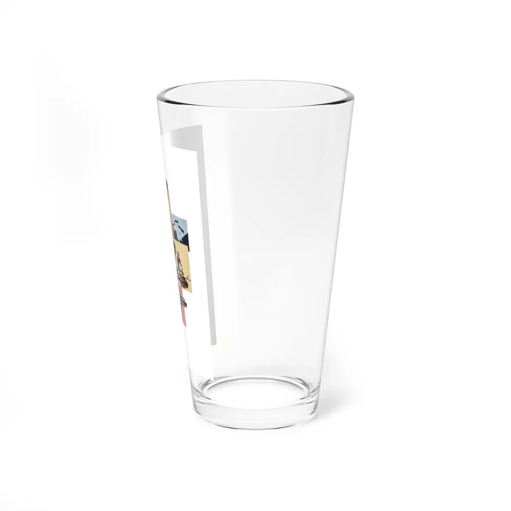 The Daring Dobermans, movie poster illustration (Dimension, 1973) - Pint Glass 16oz - Go Mug Yourself