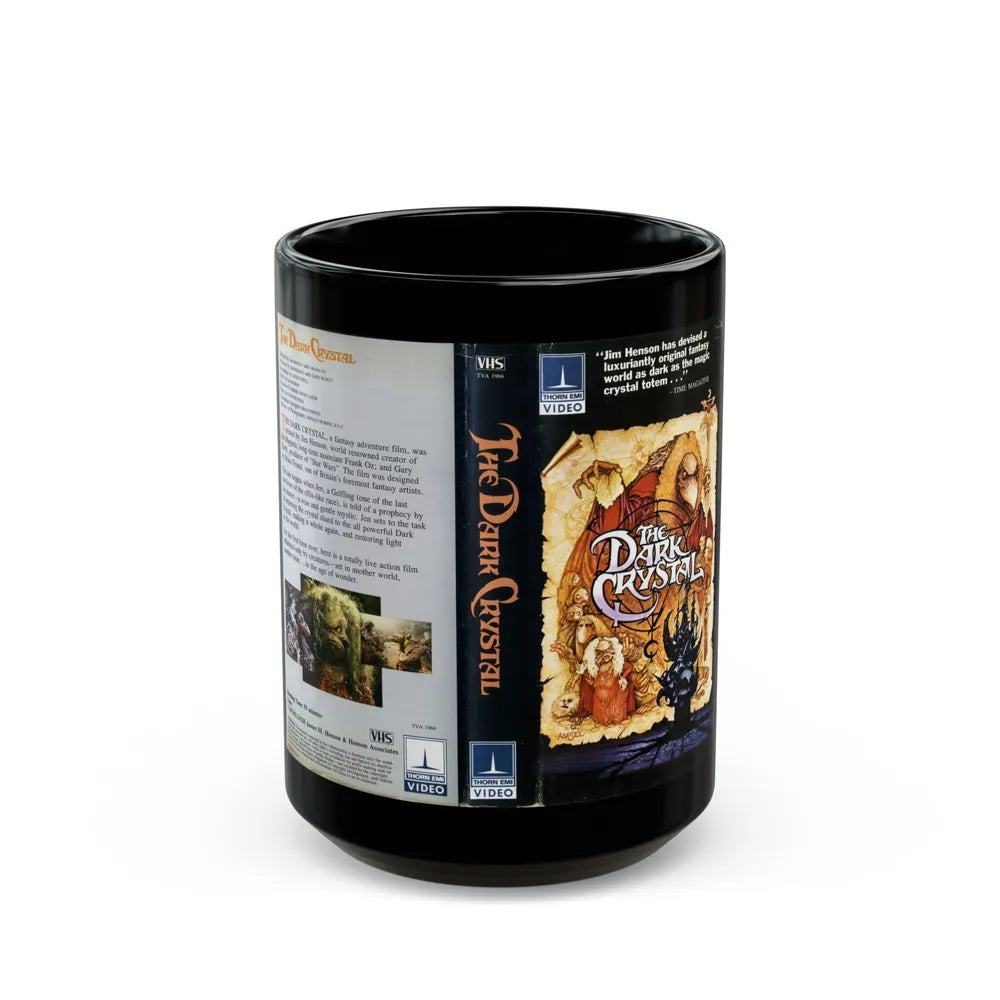 THE DARK CRYSTAL (VHS COVER) - Black Coffee Mug-15oz-Go Mug Yourself