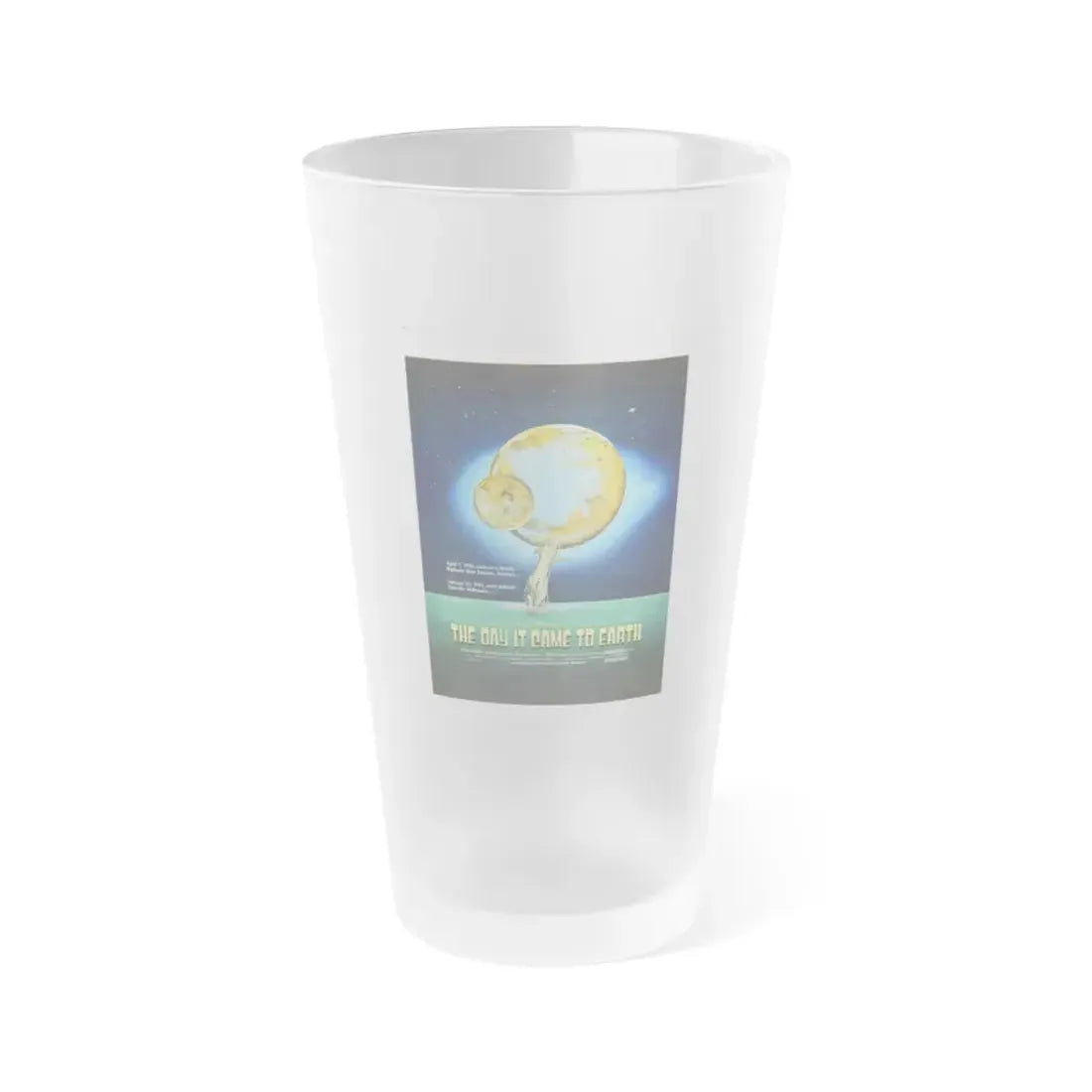 THE DAY IT CAME TO EARTH 1977 Movie Poster - Frosted Pint Glass 16oz 16oz Frosted - Go Mug Yourself