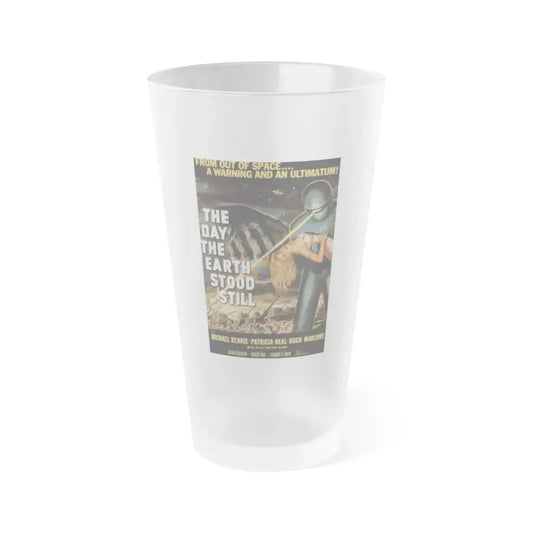 THE DAY THE EARTH STOOD STILL 1951 Movie Poster - Frosted Pint Glass 16oz 16oz Frosted - Go Mug Yourself