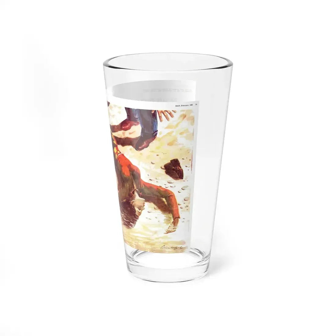 The Dead Aren't Beautiful, Man Junior, February 1950 (Magazine Illustration) Pint Glass 16oz - Go Mug Yourself