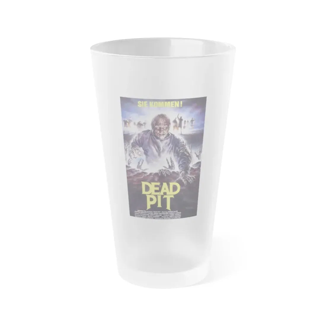 THE DEAD PIT 1989 Movie Poster - Frosted Pint Glass 16oz 16oz Frosted - Go Mug Yourself