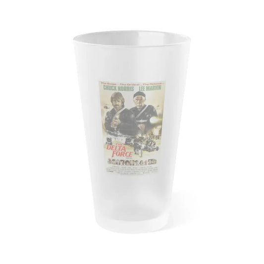 THE DELTA FORCE 1986 Movie Poster - Frosted Pint Glass 16oz 16oz Frosted - Go Mug Yourself