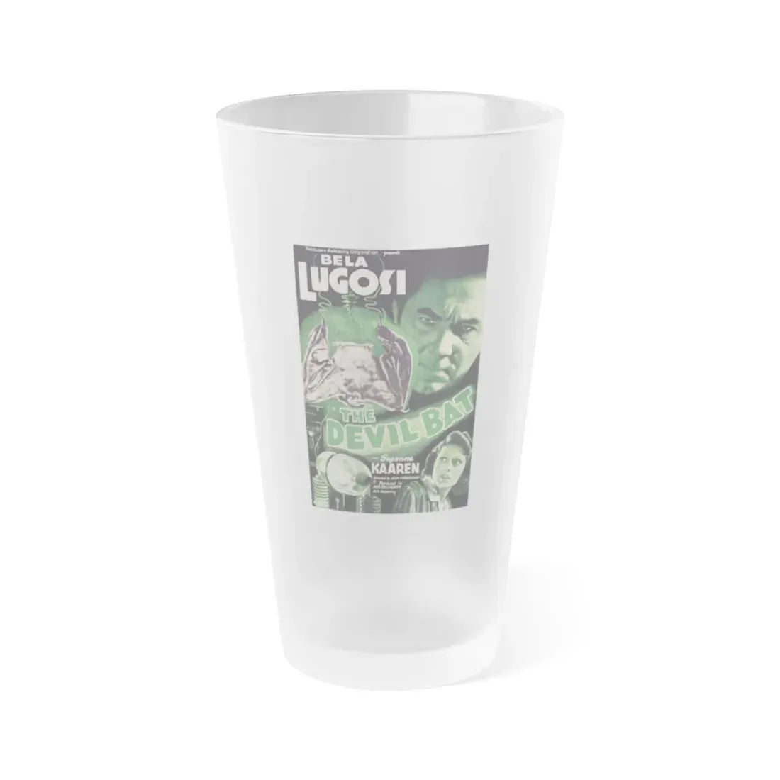 THE DEVIL BAT 1940 Movie Poster - Frosted Pint Glass 16oz 16oz Frosted - Go Mug Yourself