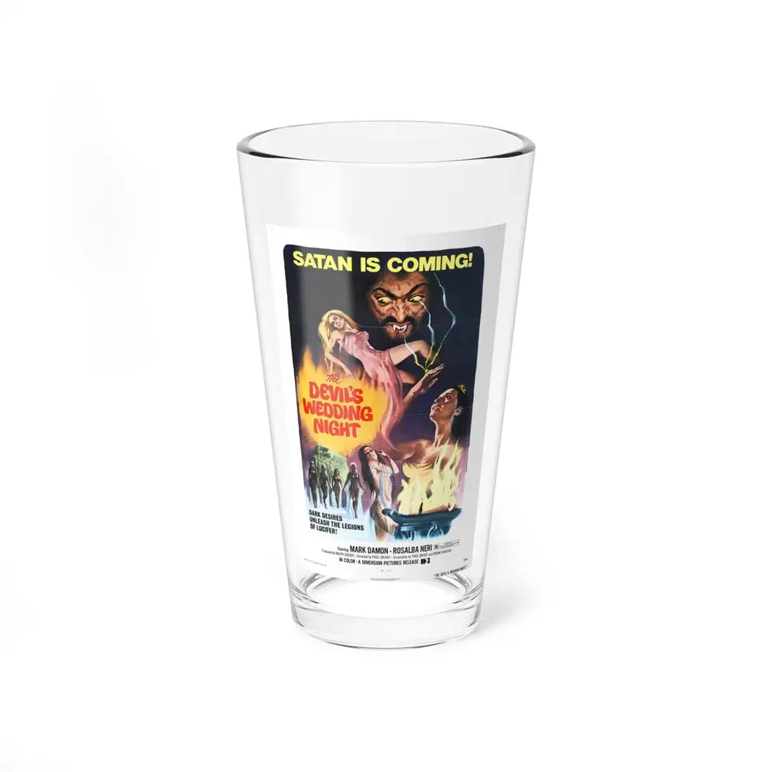 THE DEVIL'S WEDDING NIGHT 1973 Movie Poster - Pint Glass 16oz 16oz - Go Mug Yourself