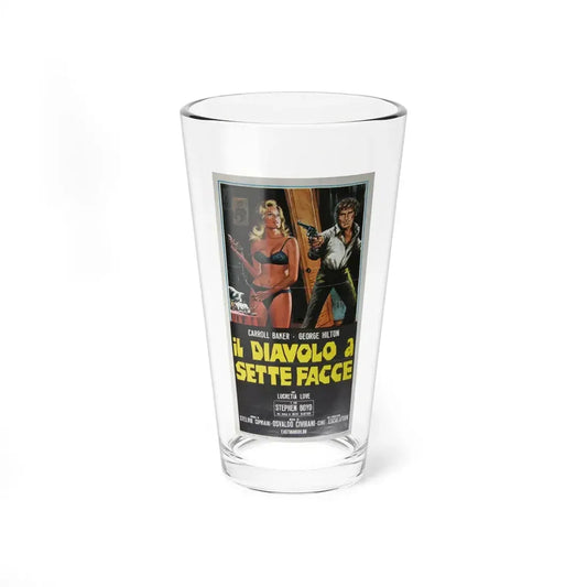 THE DEVIL WITH SEVEN FACES 1971 Movie Poster - Pint Glass 16oz 16oz - Go Mug Yourself