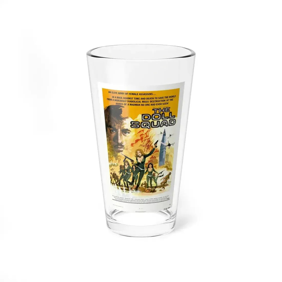 THE DOLL SQUAD 1973 Movie Poster - Pint Glass 16oz 16oz - Go Mug Yourself