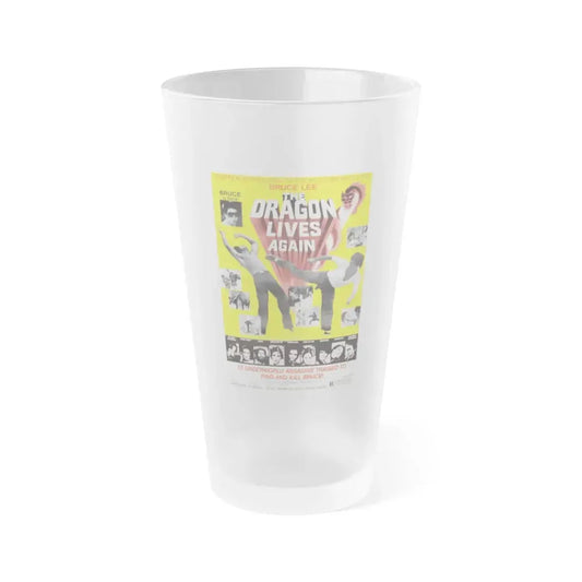 THE DRAGON LIVES AGAIN 1977 Movie Poster - Frosted Pint Glass 16oz 16oz Frosted - Go Mug Yourself