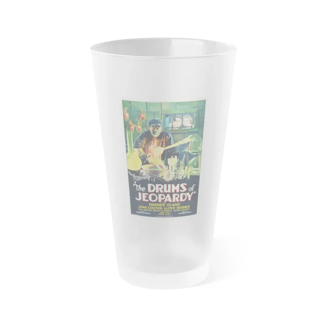 THE DRUMS OF JEOPARDY 1931 Movie Poster - Frosted Pint Glass 16oz 16oz Frosted - Go Mug Yourself